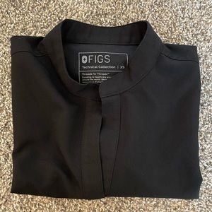 Figs Women’s Black Rafaela - oversized Scrub Top, XS